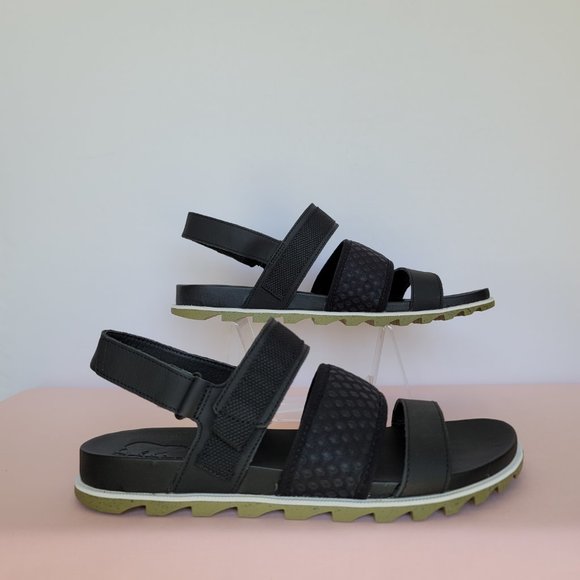 SOREL Roaming Decon Slingback Sandals- Women's Size 10 - Black/Olive color⭐ - Picture 9 of 16